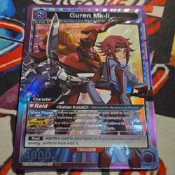 Union Arena Kallen Kozuki Guren Mk-II SR Holo Action Raid Card 5 Cost 4000BP Co… - Image 1
