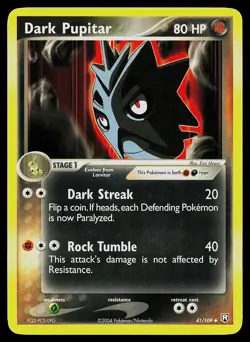 Pokemon Card - Dark Pupitar Team Rocket Returns 41/109 Uncommon - Image 1