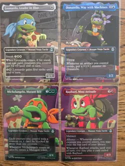 MTG TMNT Borderless Scene Card Foil Bundle Magic The Gathering - Image 1