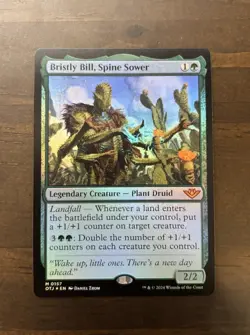 Mtg 1x FOIL Bristly Bill, Spine Sower - Outlaws of Thunder Junction #157 NM - Image 1