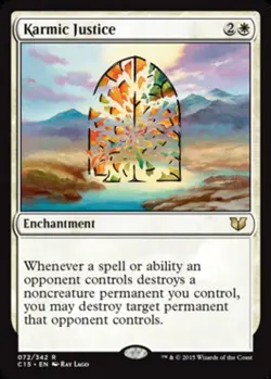 Moderatly Played, English - 1 x MTG Karmic Justice Commander 2015 - Image 1