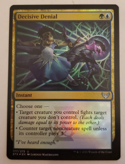 1x Decisive Denial FOIL Strixhaven MTG Magic the Gathering NM - Image 1