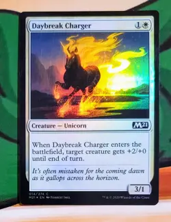 X 1 Daybreak Charger FOIL NM M21 014 MTG Magic The Gathering - Image 1