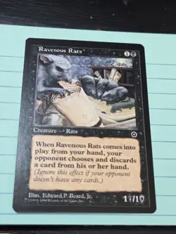 Ravenous Rats Portal 2nd Age MTG - English - Portal Second Age Near Mt To Mt - Image 1