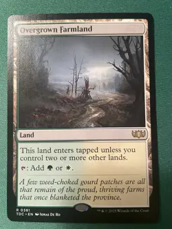 2025 MTG - Overgrown Farmland - TDC 0381 - Tarkir: Dragonstorm - Magic - Rare - Image 1
