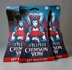 Magic: The Gather Innistraad Crimson Vow Lot Of 3 Set Booster Packs - New/Sealed - Image 1
