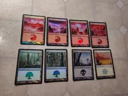 Mtg Foil Basic Lands Bundle Magic The Gathering Lot Mana Starter - Image 1