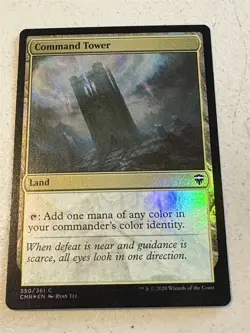 mtg foil Command Tower from Commander Legends, slight play - Image 1