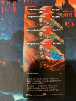 MTG Tarkir Dragonstorm Dragonback Assault Borderless x 4 - Image 1