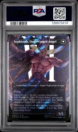 Sephiroth, Fabled Soldier 0527 Borderless Surge Foil MTG Final Fantasy PSA 10 - Image 2