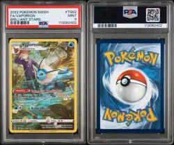 2022 POKEMON SWORD & SHIELD BRILLIANT STARS #TG02 FULL ART/VAPOREON PSA 9 - Image 3