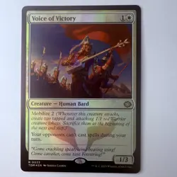 Magic The Gathering Mtg Foil Voice Of Victory Tarkir Dragonstorm Rare Creature - Image 1