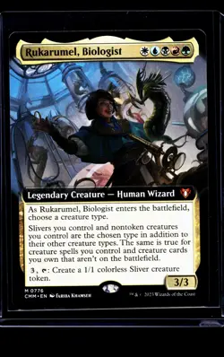 2023 MTG Magic The Gathering Commander Masters Extended Art Rukarumel Biologist - Image 1