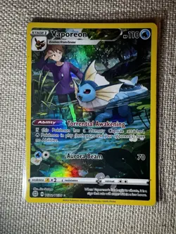 Pokemon Card Vaporeon TG02/TG30 Brilliant Stars Full Art Rare NM - Image 1