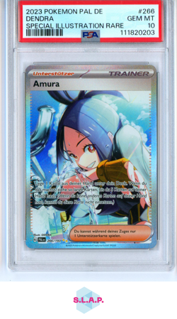 DENDRA POKEMON 266 2023 PAL DE SPECI4L ILLUSTRATION RARE GERMAN PSA 10 - Image 1