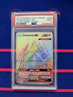 2018 Pokemon Sun Moon FA Celesteela GX Ultra Prism Secret PSA 9 - Image 1