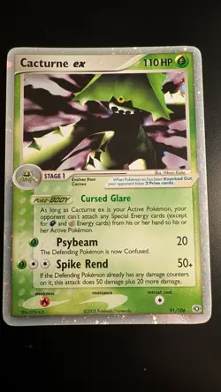 2005 Pokemon Cacturne ex #91/106 Emerald HOLO - Image 1