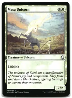 MTG Mesa Unicorn FOIL C Dominaria 27 LP - Image 1