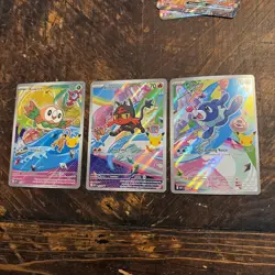 Pokemon 2026 First Partner Illustration Collection Series 1 Promos Set 43-45 NM - Image 1