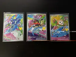 Pokemon TCG - First Partner Illustration Promo Set - Rowlet, Litten & Popplio - Image 1