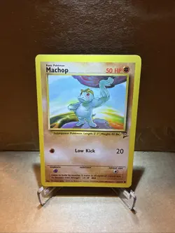 Pokemon Machop Base Set 2 078/130 Light Play LP+ or Better - Image 1