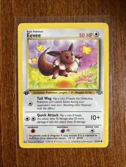[LP+] 1999 Pokemon Jungle Eevee 1st Edition #51/64 Common - Image 1