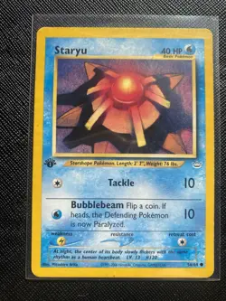 Pokemon TCG - Staryu 56/64 [1st Edition] - Neo Revelation - LP - Image 1