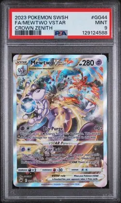 PSA 9 Mewtwo VSTAR - GG44/GG70 - Crown Zenith - Pokemon - Read Description - Image 1