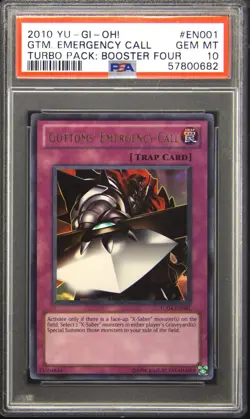 PSA 10 Gottoms Emergency Call Ultra Rare TU04-EN001 Turbo Pack 4 Yugioh - Image 1
