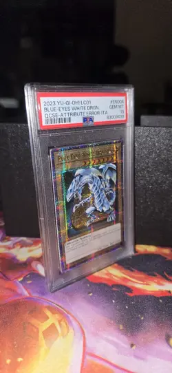PSA 10 Blue Eyes White Dragon 25th Quarter Century Rare Yugioh LC01-EN004 ERROR - Image 3