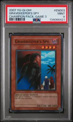 YUGIOH CP03-EN003 GRAVEKEEPER'S SPY SUPER RARE HOLO PSA 9 - Image 1