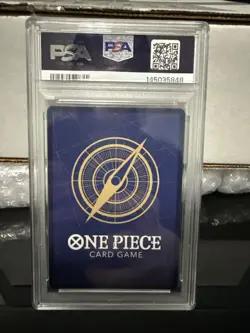 2025 ONE PIECE OP13-CARRYING ON HIS WILL 3RD ANNIVERSARY-GOLD #004 SHANKS PSA 10 - Image 2