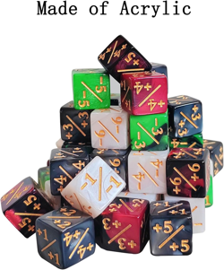 MTG Dice Counters 48 Piece Magic Gathering Token Sparkle Dice Set - Image 4