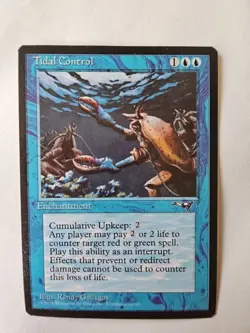 Tidal Control Alliances 1996 Regular Rare MtG Magic the Gathering NM - Image 1