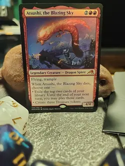 MTG Atsushi, the Blazing Sky - Foil art - Kamigawa: Neon Dynasty #134/302 - Image 1