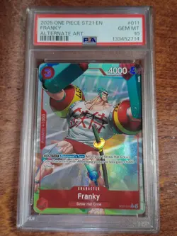 PSA 10 Franky 011 Alternate Art One Piece Card 2025 011 ST21 - Image 1