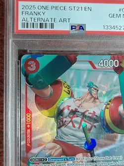 PSA 10 Franky 011 Alternate Art One Piece Card 2025 011 ST21 - Image 3