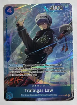 One Piece TCG - Trafalgar Law OP07-047 Alternate Art Rare English NEAR MINT 2024 - Image 1
