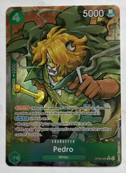One Piece TCG - Pedro OP08-030 Alternate Art Rare English NEAR MINT 2024 - Image 1