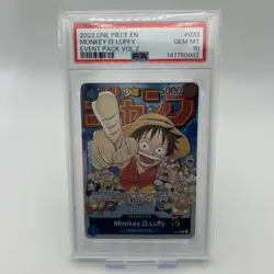 Monkey D. Luffy - P-033 - PSA 10 - Promo - English One Piece - Event pack Vol 2 - Image 1