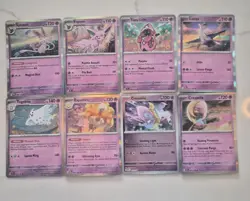 8 X Cute Pink Reverse Holos Pokemon Cards - Image 1