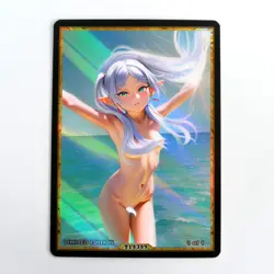 FRIEREN Waifu Anime Card LIMITED 1/1 Custom TCG Holo Goddess Story ACG T14349 - Image 1
