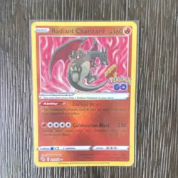 Radiant Charizard 011/078 Pokemon GO Radiant Rare Holo English Pokemon TCG Card - Image 1