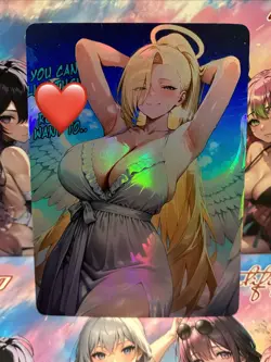 Holo Beautiful Waifu Handmade Card Goddess Story CCG Anime Double Sided - Image 1