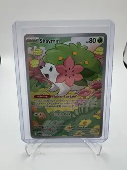 Pokemon TCG Shaymin Holo Card Illustration Rare, 185/182, Destined Rivals Series - Image 1