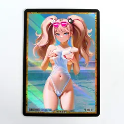 ENOSHIMA JUNKO Waifu Anime Card LIMITED 1/1 Custom TCG Holo T14344 - Image 1