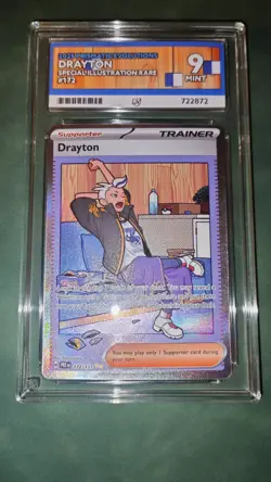 Pokemon TCG Prismatic Evolutions Drayton Card 172/131 Ace Grade 9 - Image 1
