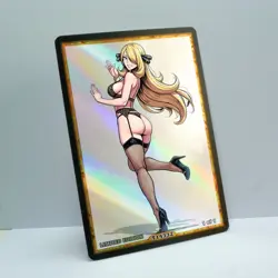 CYNTHIA Waifu Anime Card LIMITED 1/1 Custom TCG Holo Goddess Story ACG T14332 - Image 2
