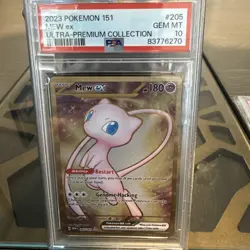 Pokemon Mew ex Full Art 151 UPC Gold Metal Promo Card 205/165 - PSA 10 - Image 1