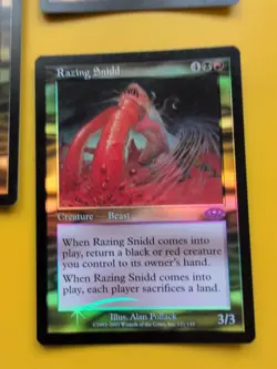 Razing Snidd x3 Beast MTG 3 Card. Planeshift. OLD VINTAGE FOIL - Image 2